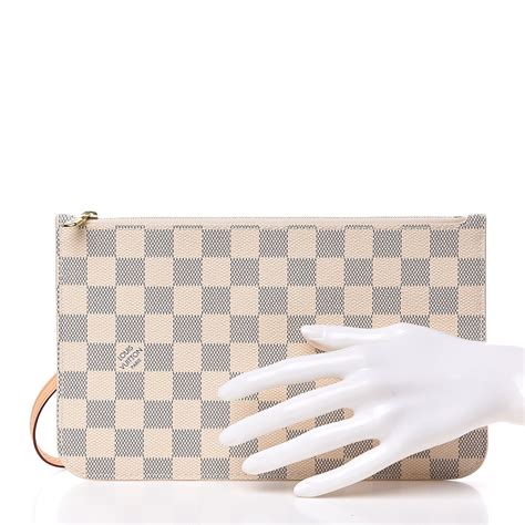 louis vuitton neverfull pochette damier azur rose ballerine|Louis Vuitton damier azur favorite.